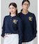 【オンライン限定】LACOSTE オーバーサイズ ワンポイント刺繍ロゴ ヘンリーネック長袖Tシャツ / ワッフルカットソー