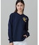 【オンライン限定】LACOSTE オーバーサイズ ワンポイント刺繍ロゴ ヘンリーネック長袖Tシャツ / ワッフルカットソー