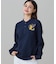 【オンライン限定】LACOSTE オーバーサイズ ワンポイント刺繍ロゴ ヘンリーネック長袖Tシャツ / ワッフルカットソー