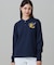 【オンライン限定】LACOSTE オーバーサイズ ワンポイント刺繍ロゴ ヘンリーネック長袖Tシャツ / ワッフルカットソー