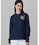 【オンライン限定】LACOSTE オーバーサイズ ワンポイント刺繍ロゴ ヘンリーネック長袖Tシャツ / ワッフルカットソー