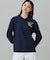 【オンライン限定】LACOSTE オーバーサイズ ワンポイント刺繍ロゴ ヘンリーネック長袖Tシャツ / ワッフルカットソー
