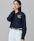 【オンライン限定】LACOSTE オーバーサイズ ワンポイント刺繍ロゴ ヘンリーネック長袖Tシャツ / ワッフルカットソー