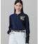 【オンライン限定】LACOSTE オーバーサイズ ワンポイント刺繍ロゴ ヘンリーネック長袖Tシャツ / ワッフルカットソー