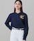 【オンライン限定】LACOSTE オーバーサイズ ワンポイント刺繍ロゴ ヘンリーネック長袖Tシャツ / ワッフルカットソー