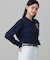 【オンライン限定】LACOSTE オーバーサイズ ワンポイント刺繍ロゴ ヘンリーネック長袖Tシャツ / ワッフルカットソー