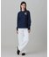 【オンライン限定】LACOSTE オーバーサイズ ワンポイント刺繍ロゴ ヘンリーネック長袖Tシャツ / ワッフルカットソー