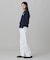 【オンライン限定】LACOSTE オーバーサイズ ワンポイント刺繍ロゴ ヘンリーネック長袖Tシャツ / ワッフルカットソー