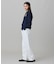 【オンライン限定】LACOSTE オーバーサイズ ワンポイント刺繍ロゴ ヘンリーネック長袖Tシャツ / ワッフルカットソー