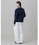 【オンライン限定】LACOSTE オーバーサイズ ワンポイント刺繍ロゴ ヘンリーネック長袖Tシャツ / ワッフルカットソー