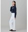 【オンライン限定】LACOSTE オーバーサイズ ワンポイント刺繍ロゴ ヘンリーネック長袖Tシャツ / ワッフルカットソー