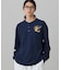 【オンライン限定】LACOSTE オーバーサイズ ワンポイント刺繍ロゴ ヘンリーネック長袖Tシャツ / ワッフルカットソー