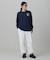 【オンライン限定】LACOSTE オーバーサイズ ワンポイント刺繍ロゴ ヘンリーネック長袖Tシャツ / ワッフルカットソー