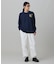 【オンライン限定】LACOSTE オーバーサイズ ワンポイント刺繍ロゴ ヘンリーネック長袖Tシャツ / ワッフルカットソー