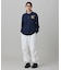 【オンライン限定】LACOSTE オーバーサイズ ワンポイント刺繍ロゴ ヘンリーネック長袖Tシャツ / ワッフルカットソー