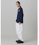 【オンライン限定】LACOSTE オーバーサイズ ワンポイント刺繍ロゴ ヘンリーネック長袖Tシャツ / ワッフルカットソー