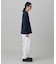 【オンライン限定】LACOSTE オーバーサイズ ワンポイント刺繍ロゴ ヘンリーネック長袖Tシャツ / ワッフルカットソー