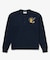 【オンライン限定】LACOSTE オーバーサイズ ワンポイント刺繍ロゴ ヘンリーネック長袖Tシャツ / ワッフルカットソー
