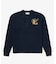 【オンライン限定】LACOSTE オーバーサイズ ワンポイント刺繍ロゴ ヘンリーネック長袖Tシャツ / ワッフルカットソー