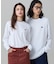 【オンライン限定】LACOSTE  オーバーサイズ 配色ラインリブ ロングスリーブTシャツ