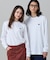 【オンライン限定】LACOSTE  オーバーサイズ 配色ラインリブ ロングスリーブTシャツ