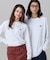 【オンライン限定】LACOSTE  オーバーサイズ 配色ラインリブ ロングスリーブTシャツ