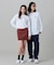 【オンライン限定】LACOSTE  オーバーサイズ 配色ラインリブ ロングスリーブTシャツ