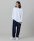 【オンライン限定】LACOSTE  オーバーサイズ 配色ラインリブ ロングスリーブTシャツ