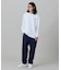 【オンライン限定】LACOSTE  オーバーサイズ 配色ラインリブ ロングスリーブTシャツ