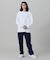 【オンライン限定】LACOSTE  オーバーサイズ 配色ラインリブ ロングスリーブTシャツ