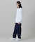 【オンライン限定】LACOSTE  オーバーサイズ 配色ラインリブ ロングスリーブTシャツ