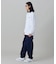 【オンライン限定】LACOSTE  オーバーサイズ 配色ラインリブ ロングスリーブTシャツ