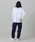 【オンライン限定】LACOSTE  オーバーサイズ 配色ラインリブ ロングスリーブTシャツ
