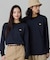 【オンライン限定】LACOSTE  オーバーサイズ 配色ラインリブ ロングスリーブTシャツ