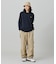 【オンライン限定】LACOSTE  オーバーサイズ 配色ラインリブ ロングスリーブTシャツ