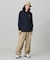 【オンライン限定】LACOSTE  オーバーサイズ 配色ラインリブ ロングスリーブTシャツ