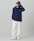 【オンライン限定】LACOSTE  オーバーサイズ 配色ラインリブ ロングスリーブTシャツ