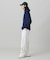 【オンライン限定】LACOSTE  オーバーサイズ 配色ラインリブ ロングスリーブTシャツ