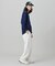 【オンライン限定】LACOSTE  オーバーサイズ 配色ラインリブ ロングスリーブTシャツ