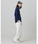 【オンライン限定】LACOSTE  オーバーサイズ 配色ラインリブ ロングスリーブTシャツ