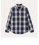 吸水速乾 長袖チェックシャツ