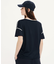 接触冷感 ワンポイントロゴ ピスネーム ボートネック パフスリーブ半袖Tシャツ