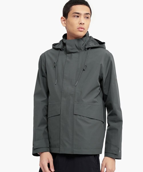GORE-TEX 透湿防水 防風 2レイヤー フーデッドジャケット / スタンド