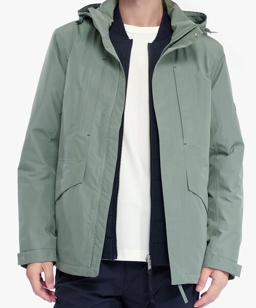 GORE-TEX フード付きアウトドアジャケット AIGLE マウンテンパーカー ウインドブレーカー GORE-TEX