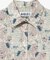 オールオーバーリバティープリントロングスリーブシャツ サイドスリット