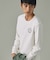 UVカット ワンポイントロゴ ロングスリーブ 長袖リブTシャツ