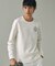 UVカット ワンポイントロゴ ロングスリーブ 長袖リブTシャツ
