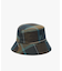 撥水 チェック バケットハット
