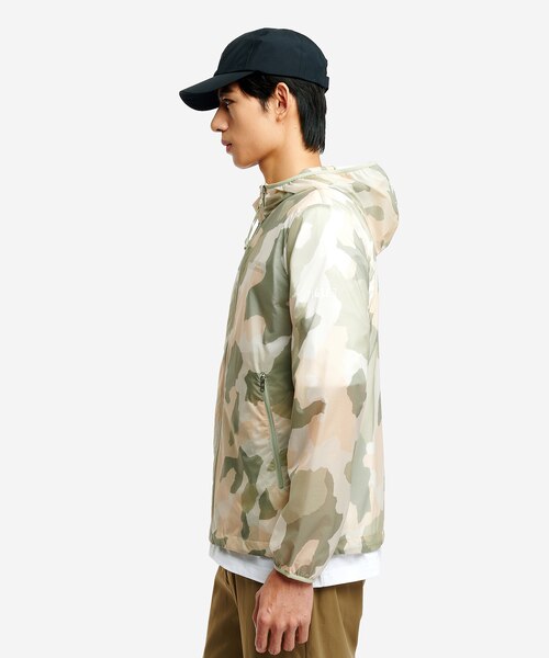 超軽量 撥水 ポケッタブル カモフラージュプリントジャケット RP