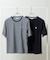 2枚セット ワンポイントロゴ刺繍 2パック半袖Tシャツ